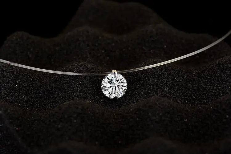 Luxury Crystal Zircon Choker Necklace – Invisible Line