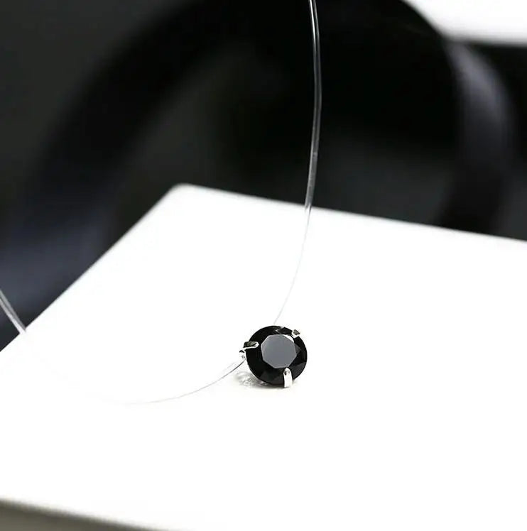 Luxury Crystal Zircon Choker Necklace – Invisible Line