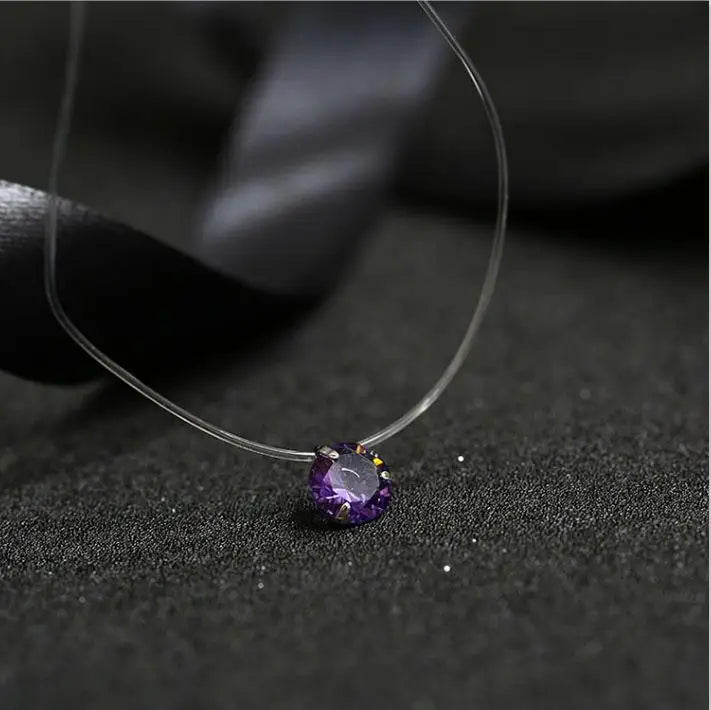 Luxury Crystal Zircon Choker Necklace – Invisible Line