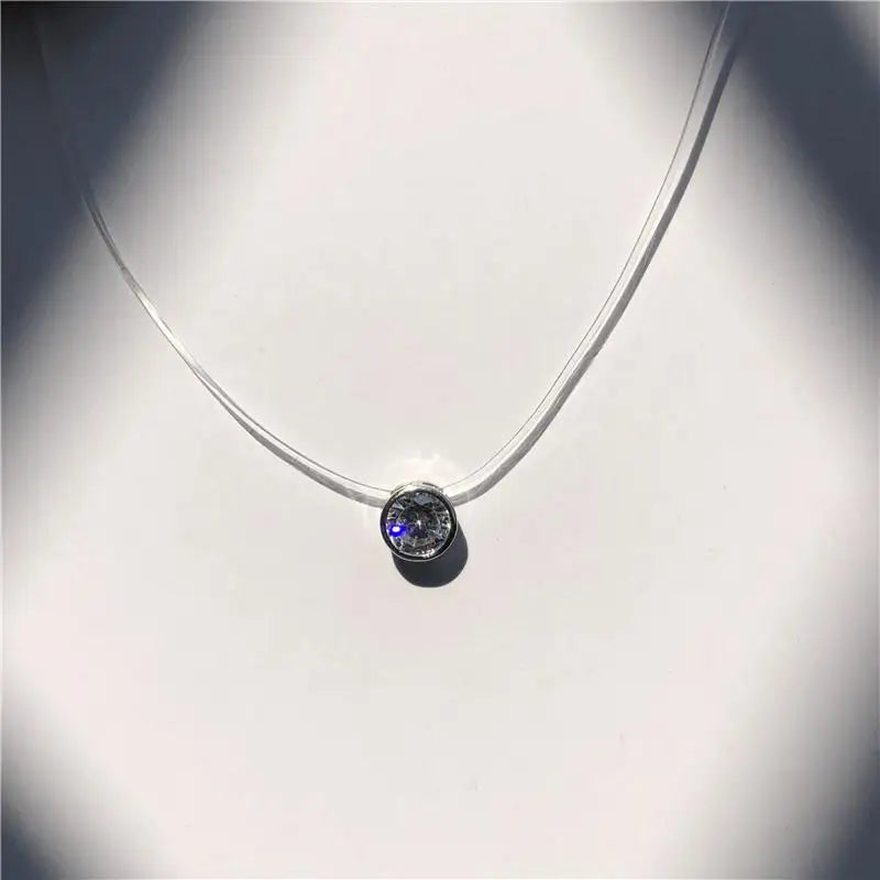 Luxury Crystal Zircon Choker Necklace – Invisible Line