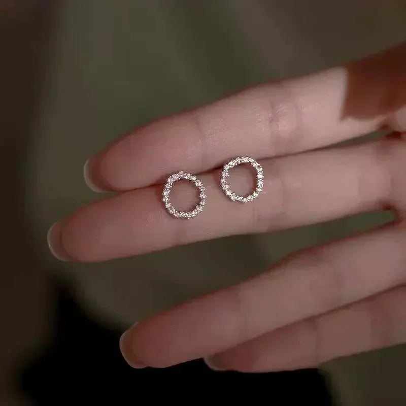 The Halo Glow: Crystal Circle Pendant Necklace