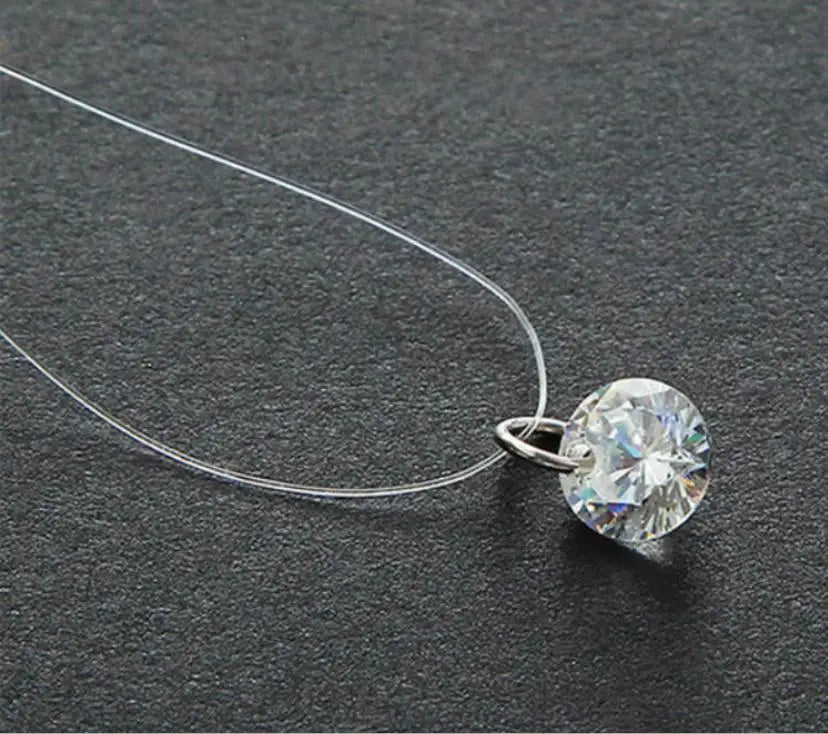 Luxury Crystal Zircon Choker Necklace – Invisible Line