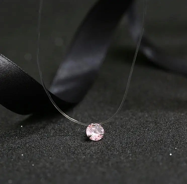 Luxury Crystal Zircon Choker Necklace – Invisible Line