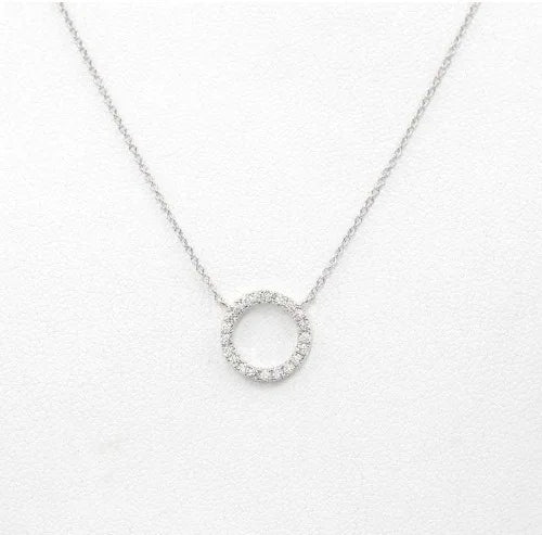 The Halo Glow: Crystal Circle Pendant Necklace