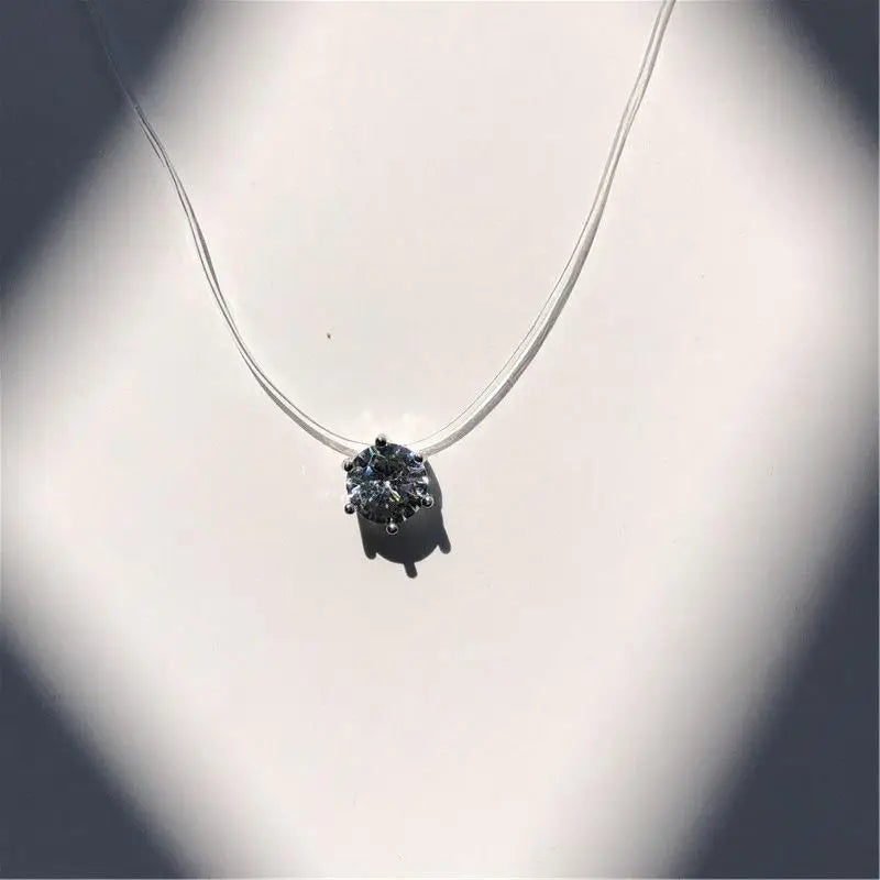 Luxury Crystal Zircon Choker Necklace – Invisible Line